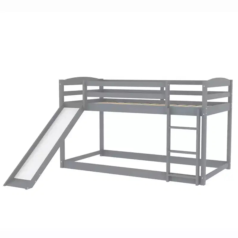 Twin over Twin Bunk Bed with Slide and Ladder