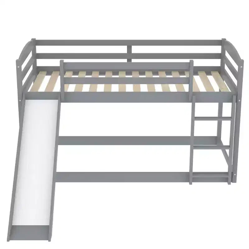 Twin over Twin Bunk Bed with Slide and Ladder