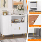 40-Inch Kitchen Cabinet with Microwave Shelf, Drawers and Storage
