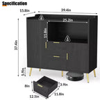 40-Inch Kitchen Cabinet with Microwave Shelf, Drawers and Storage