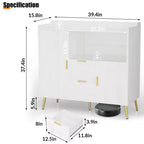 40-Inch Kitchen Cabinet with Microwave Shelf, Drawers and Storage