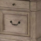 2-Drawer Nightstand in Weathered Gray Wood, 28 Inch