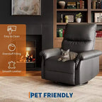 360 Swivel Rocker Recliner Chair with Padded Armrest and Deep Seat
