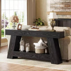 70.9" 2-Tier Console Table with Open Storage Shelf for Entryway, Hallway and Living Room
