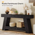 70.9" 2-Tier Console Table with Open Storage Shelf for Entryway, Hallway and Living Room