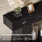 70.9" 2-Tier Console Table with Open Storage Shelf for Entryway, Hallway and Living Room