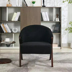 Swivel Accent Chair with Wood Frame and Upholstered Seat