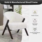 Swivel Accent Chair with Wood Frame and Upholstered Seat