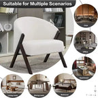 Swivel Accent Chair with Wood Frame and Upholstered Seat