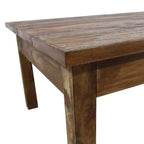 Rectangular Wood Coffee Table with Weathered Finish