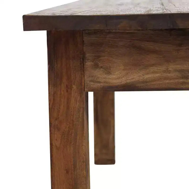 Rectangular Wood Coffee Table with Weathered Finish