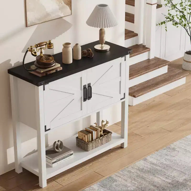Sideboard Buffet Cabinet with 2 Doors and Shelf – Console Table for Entryway, Living Room and Hallway