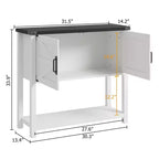 Sideboard Buffet Cabinet with 2 Doors and Shelf – Console Table for Entryway, Living Room and Hallway